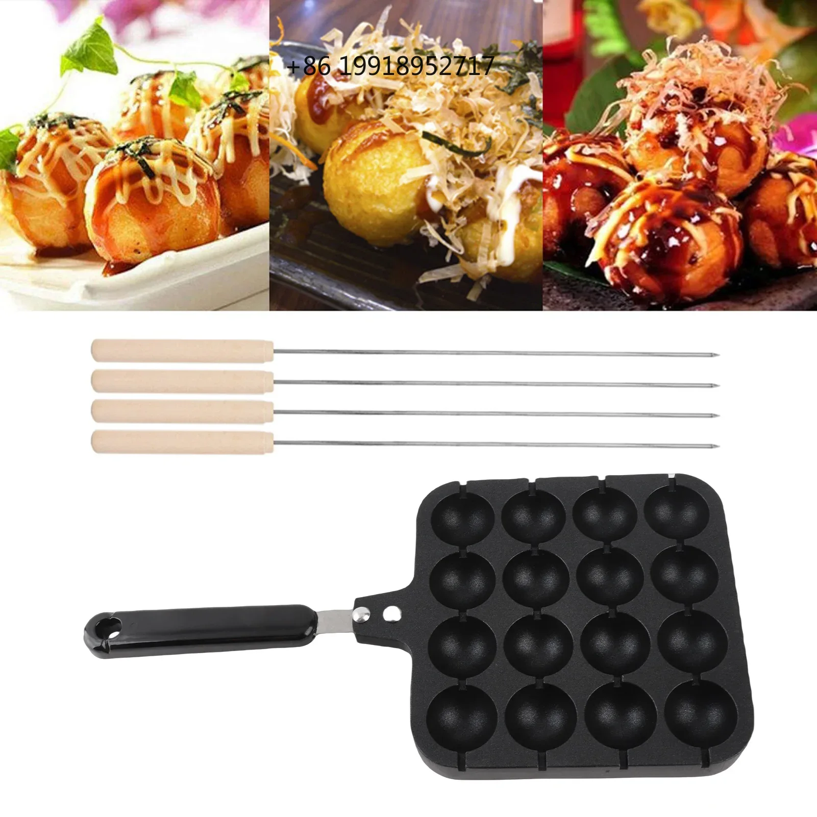 Takoyaki Grill Plate - Wajan Panggang Takoyaki Anti Lengket, Cetakan