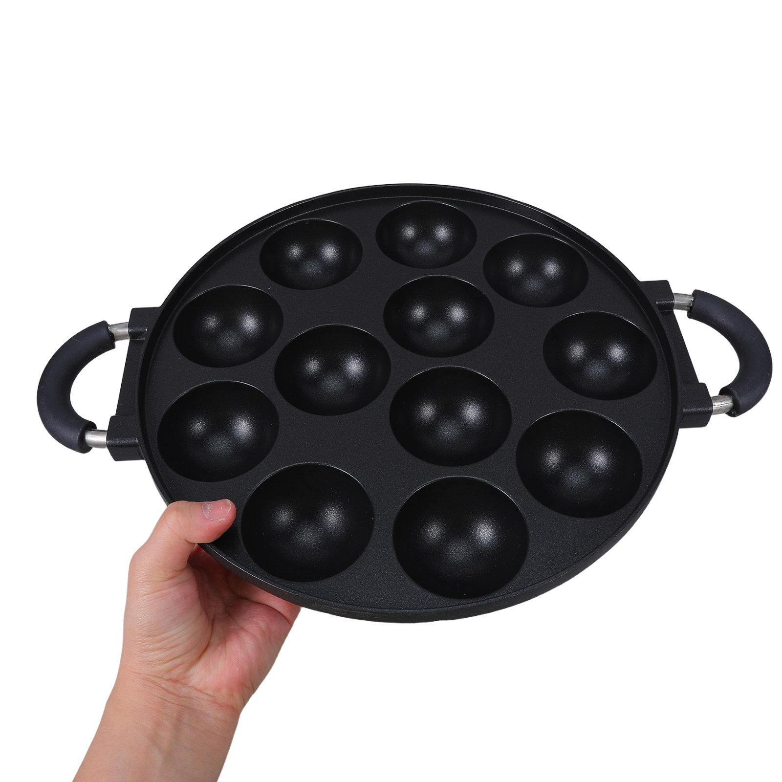 Takoyaki Grill Plate - Wajan Takoyaki Jepang dengan 12 Lubang,